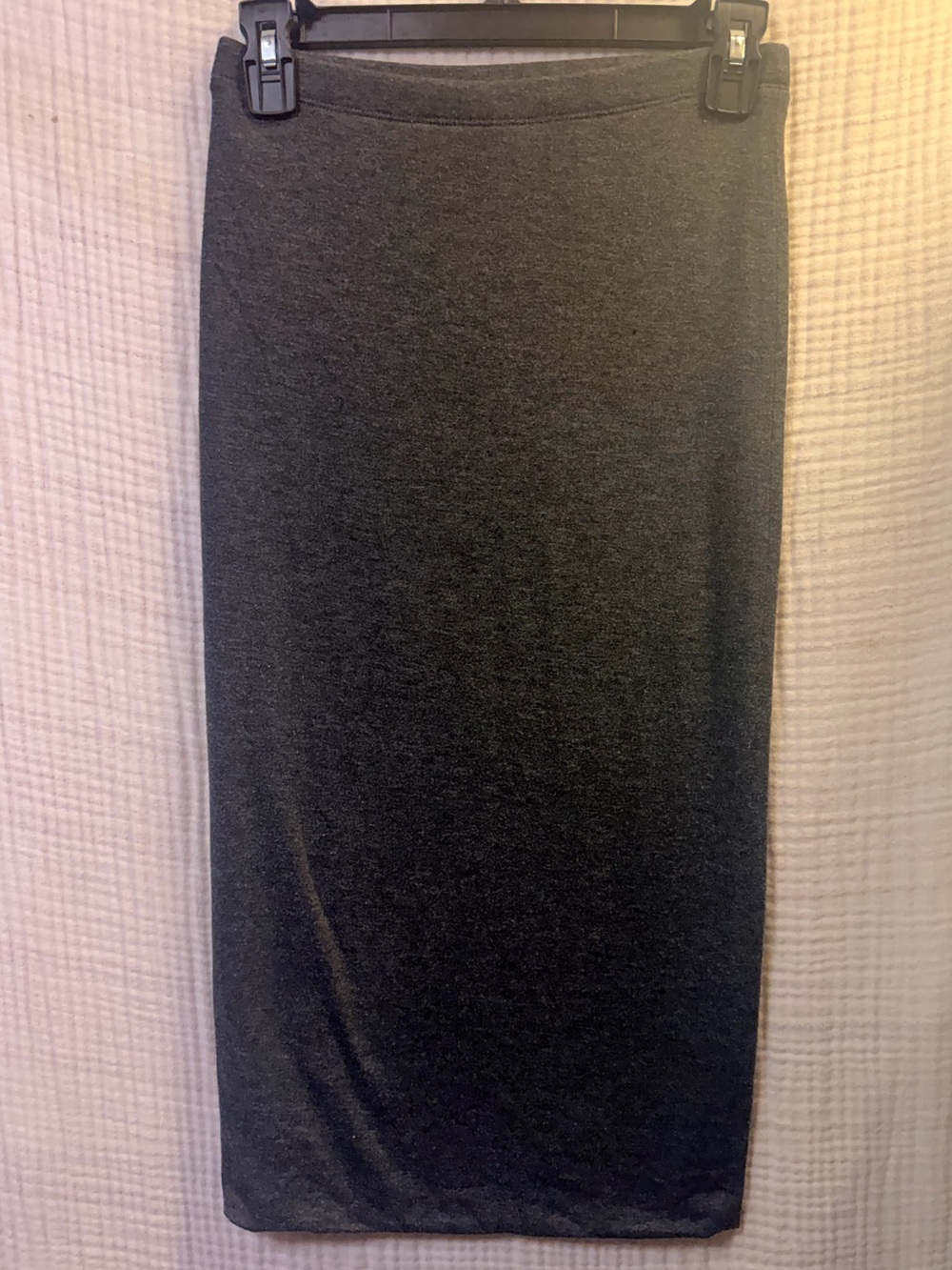 EXPRESS NWOT Classic Charcoal Gray Knit Pencil Skirt Size XS- Y2K 2013- J